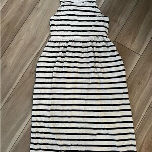 Pinkblush Black and White Striped Kids Dress